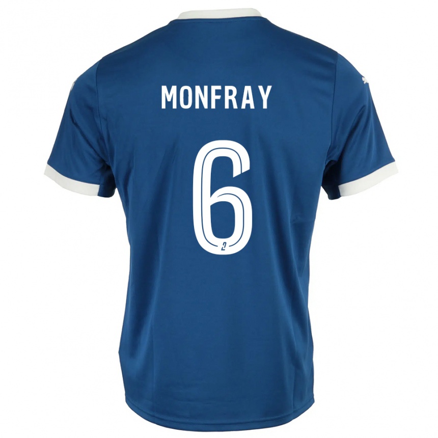 גברים כדורגל אדריאן מונפריי #6 כחול לבן ג'רזי ביתית 2025/26