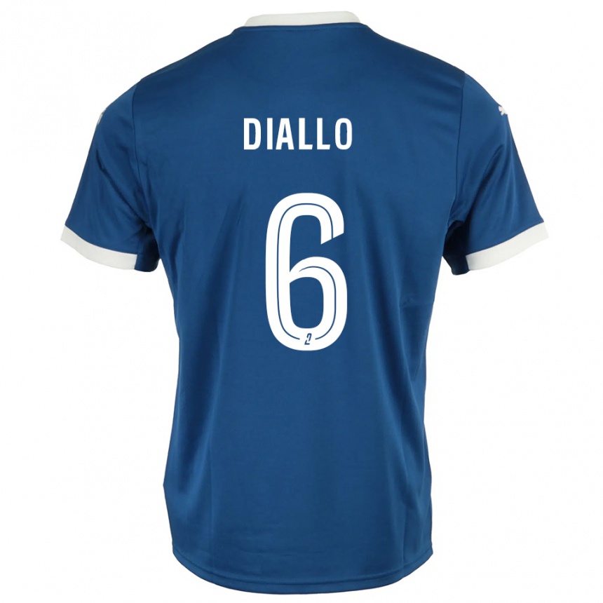 גברים כדורגל Amadou Diallo #6 כחול לבן ג'רזי ביתית 2025/26