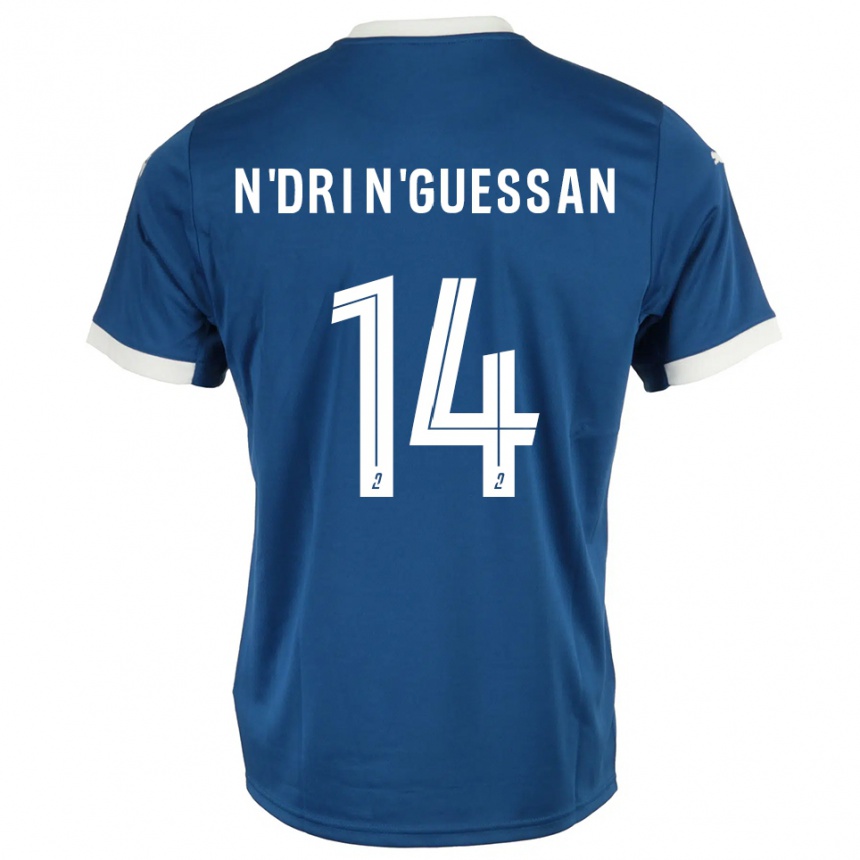 גברים כדורגל Landry N'dri N'guessan #14 כחול לבן ג'רזי ביתית 2025/26