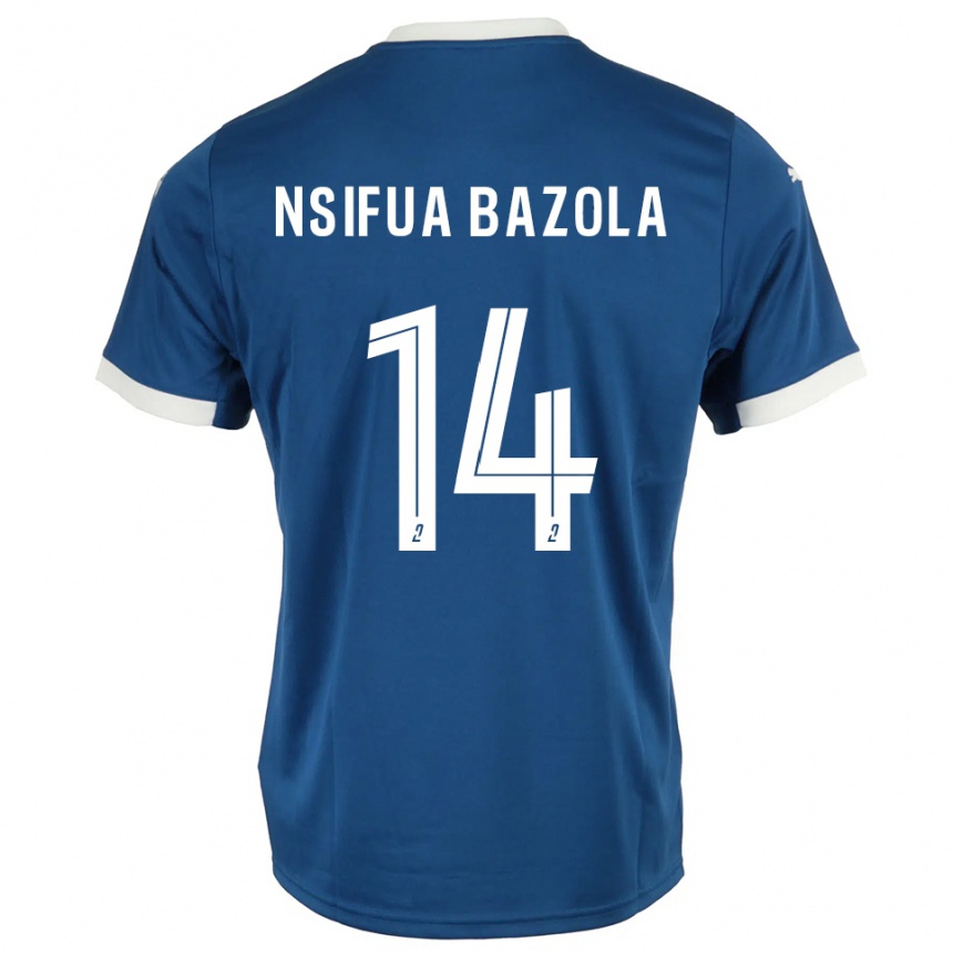 גברים כדורגל Preston Nsifua Bazola #14 כחול לבן ג'רזי ביתית 2025/26