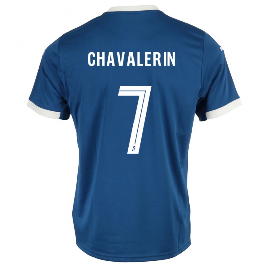 גברים כדורגל Xavier Chavalerin #7 כחול לבן ג'רזי ביתית 2025/26