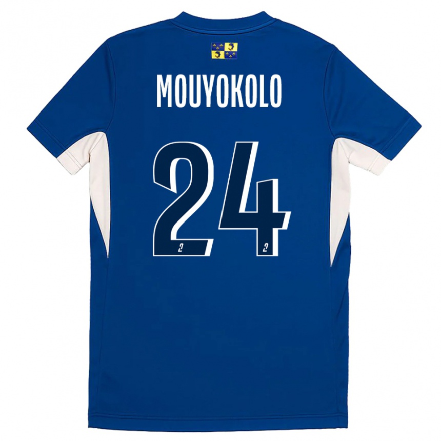 גברים כדורגל Loris Mouyokolo #24 כחול נייבי כחול ג'רזי ביתית 2025/26