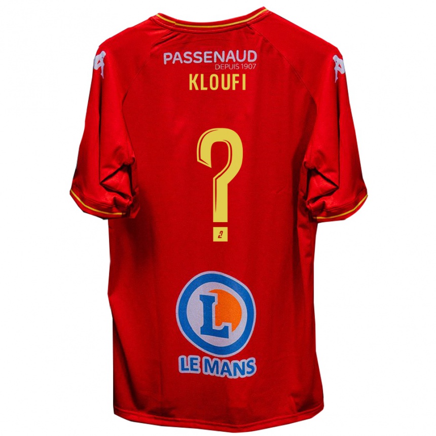 גברים כדורגל Younes Kloufi #0 אדום צהוב ג'רזי ביתית 2025/26