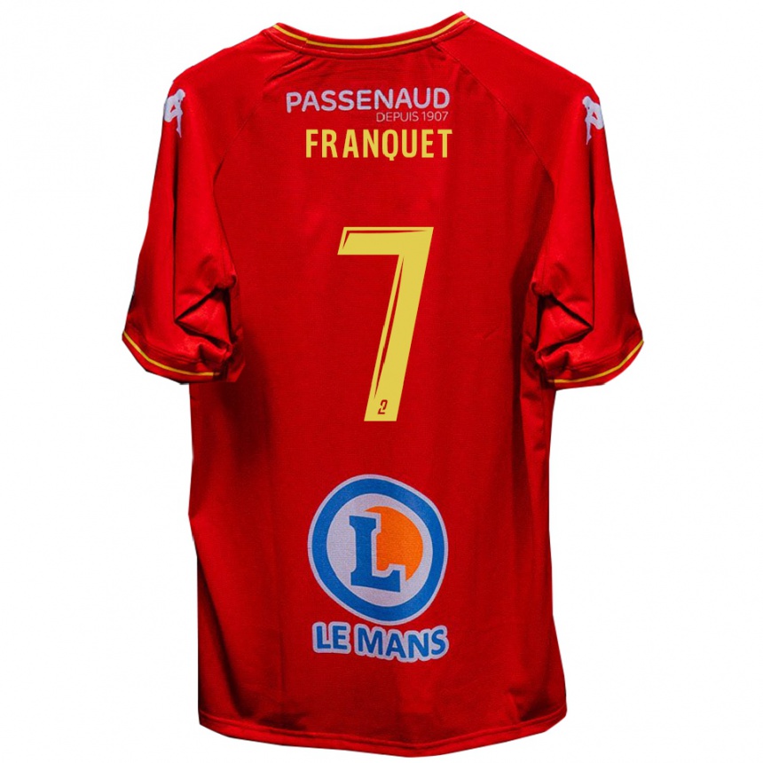 גברים כדורגל Tayson Franquet #7 אדום צהוב ג'רזי ביתית 2025/26