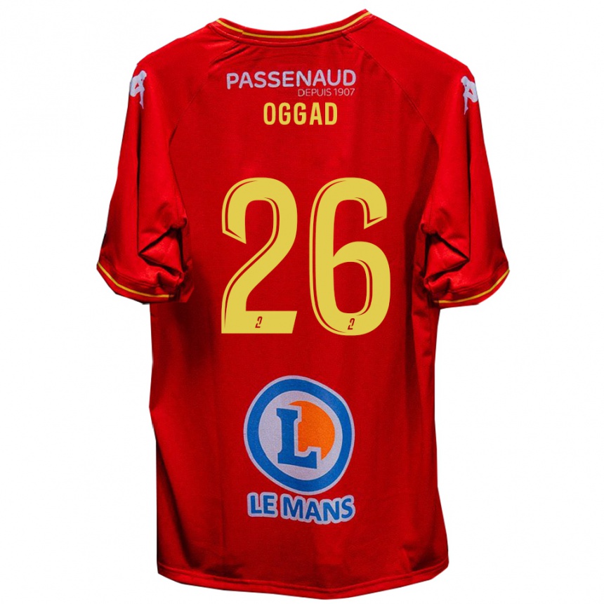 גברים כדורגל Brice Oggad #26 אדום צהוב ג'רזי ביתית 2025/26