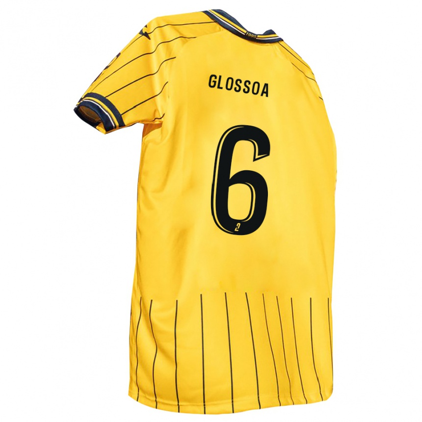 גברים כדורגל Neil Glossoa #6 צהוב כחול נייבי ג'רזי ביתית 2025/26