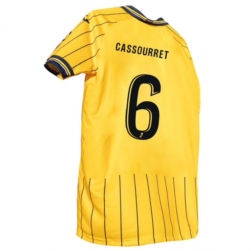 גברים כדורגל Vincent Cassourret #6 צהוב כחול נייבי ג'רזי ביתית 2025/26