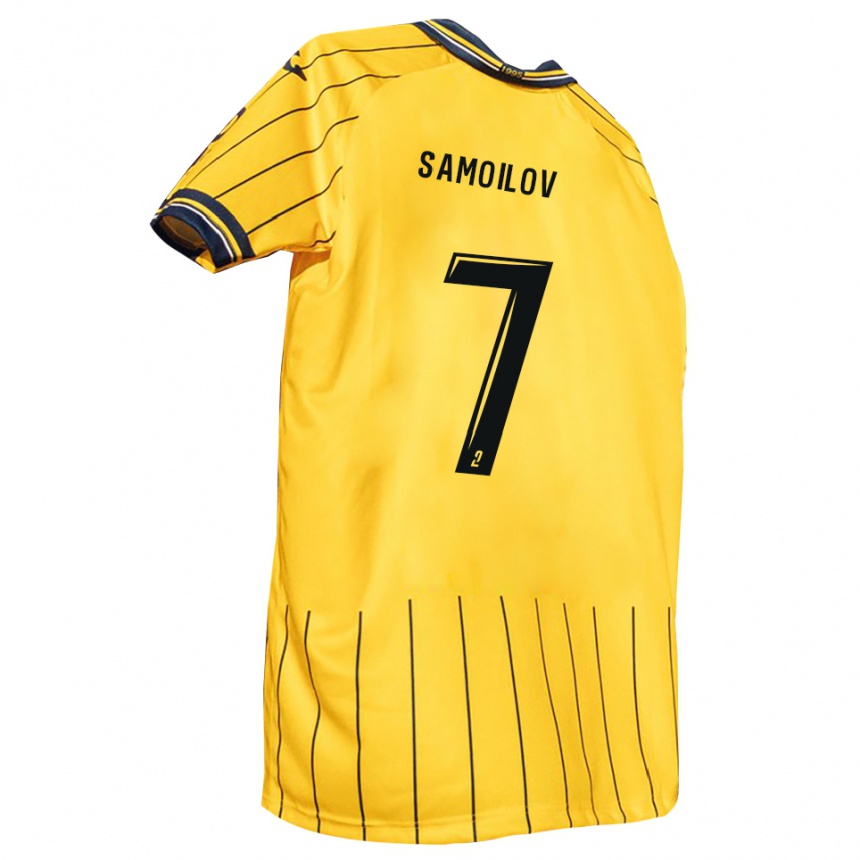 גברים כדורגל מקסים סמויילוב #7 צהוב כחול נייבי ג'רזי ביתית 2025/26