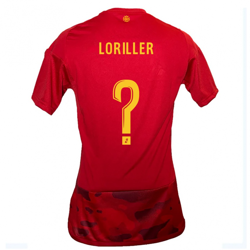 גברים כדורגל Anthonin Loriller #0 אדום צהוב ג'רזי ביתית 2025/26