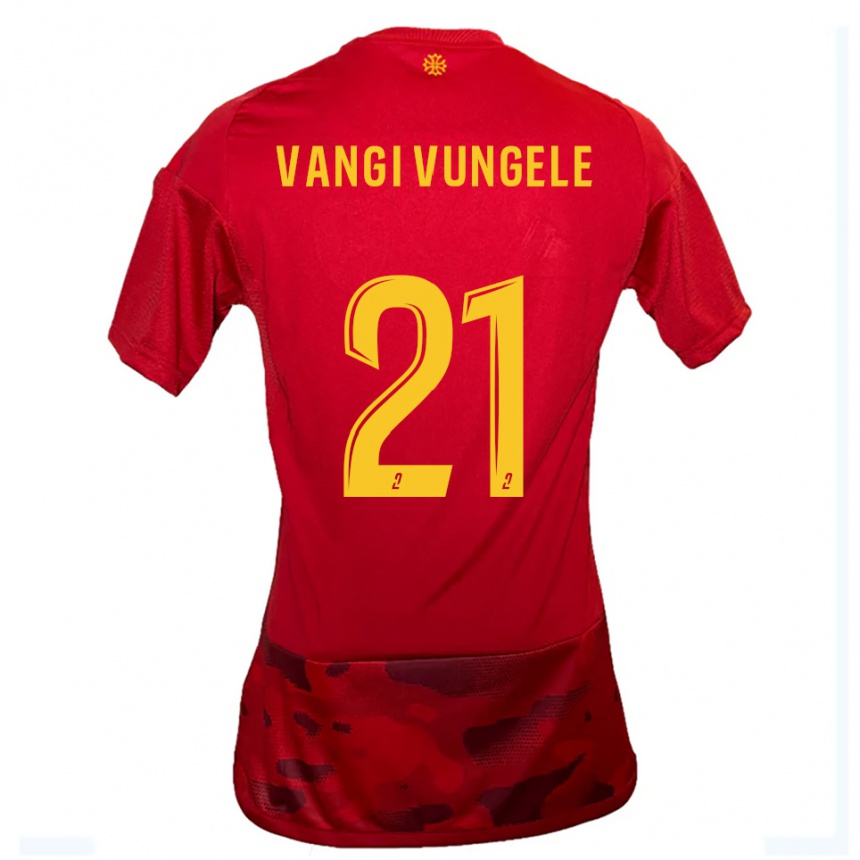 גברים כדורגל Luzolo Vangi Vungele #21 אדום צהוב ג'רזי ביתית 2025/26