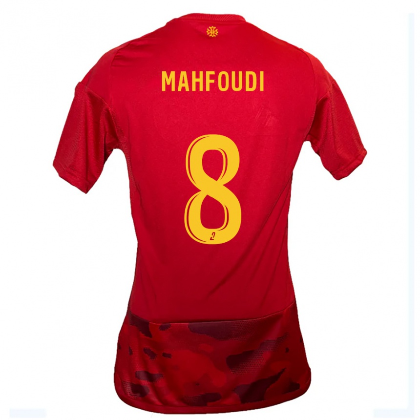 גברים כדורגל Chakib Mahfoudi #8 אדום צהוב ג'רזי ביתית 2025/26