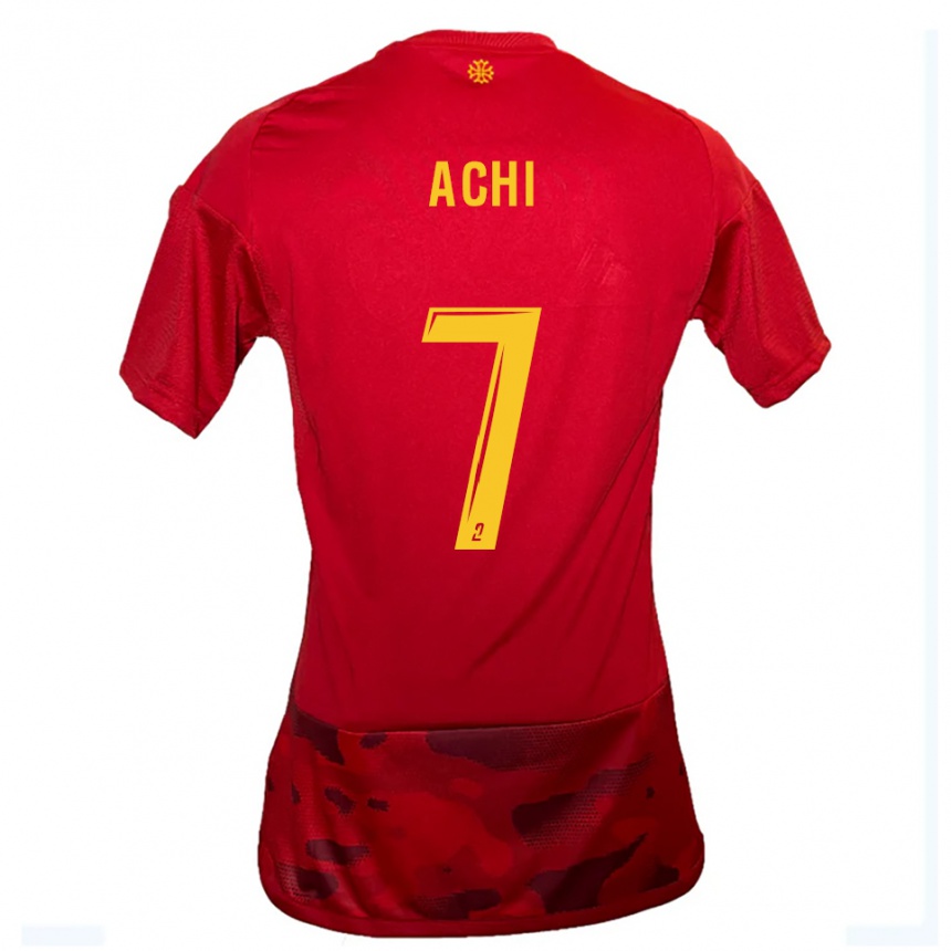 גברים כדורגל מוחמד אחי #7 אדום צהוב ג'רזי ביתית 2025/26