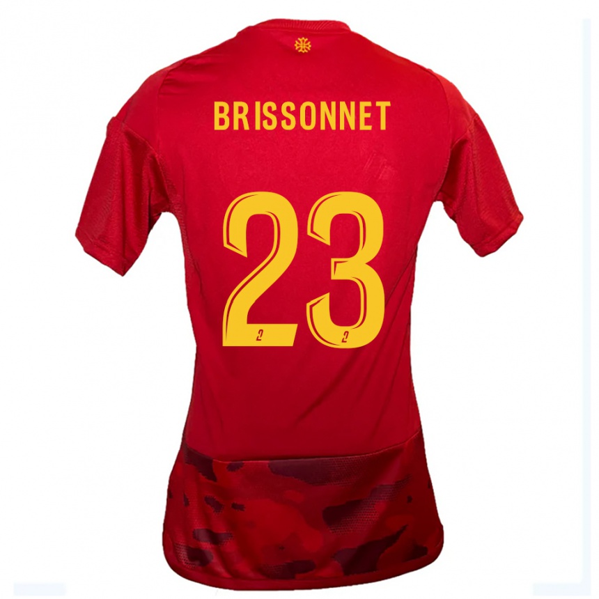 גברים כדורגל Tiphaine Brissonnet #23 אדום צהוב ג'רזי ביתית 2025/26