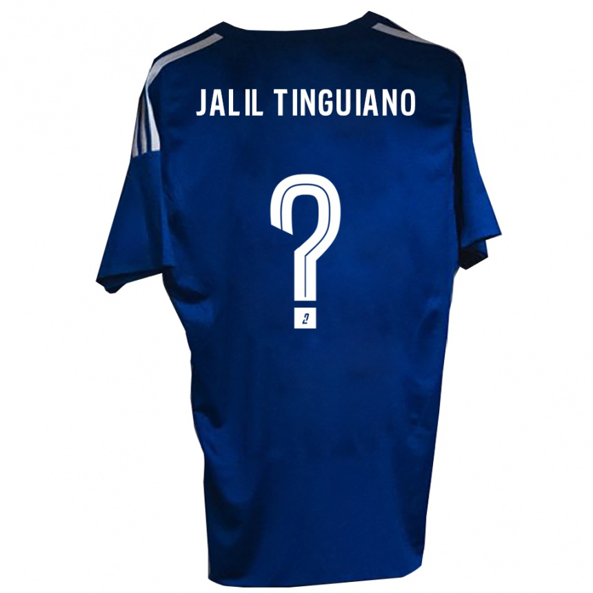 גברים כדורגל Abdoul Jalil Tinguiano #0 כחול לבן ג'רזי ביתית 2025/26