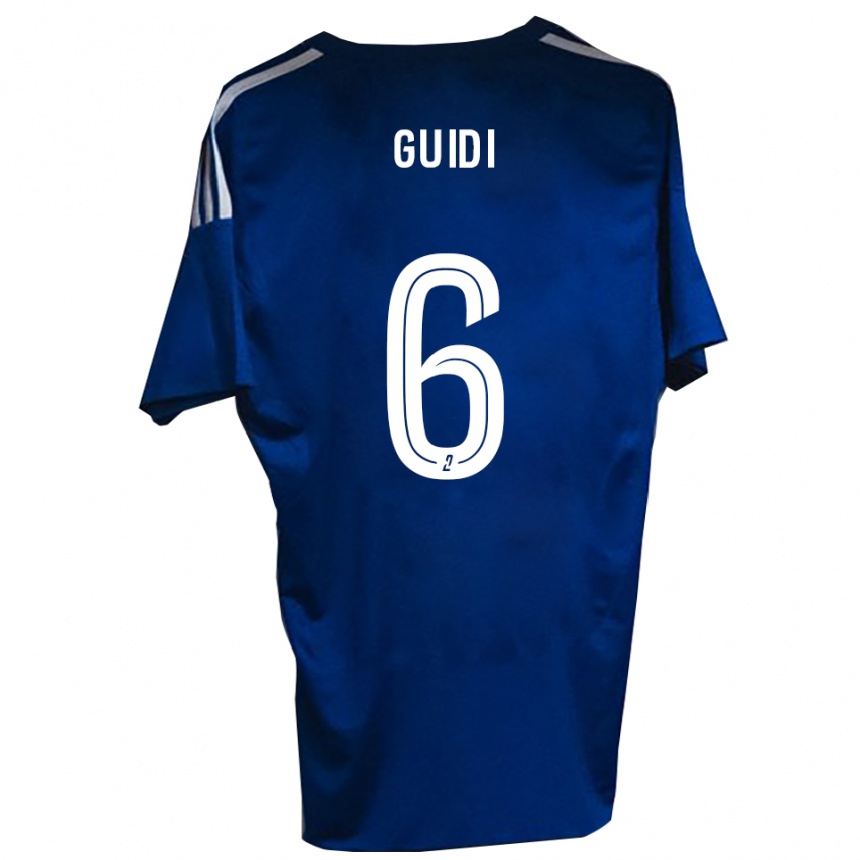 גברים כדורגל Dumè Guidi #6 כחול לבן ג'רזי ביתית 2025/26