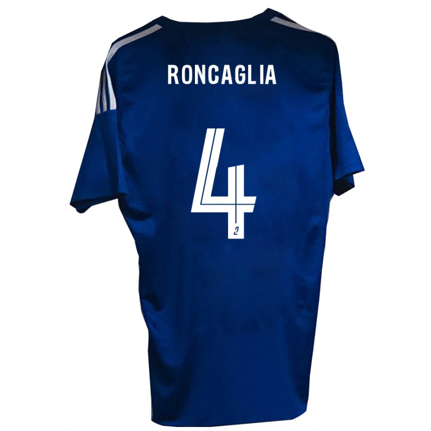 גברים כדורגל אנתוני רונקגליה #4 כחול לבן ג'רזי ביתית 2025/26