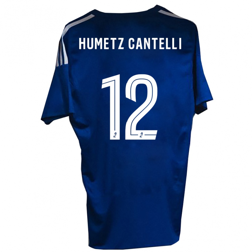 גברים כדורגל Ange Humetz Cantelli #12 כחול לבן ג'רזי ביתית 2025/26