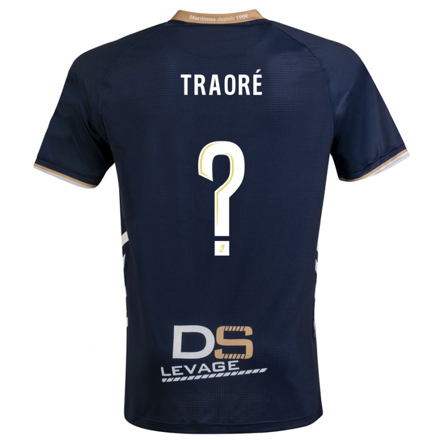 גברים כדורגל Sadia Traoré #0 כחול נייבי זהב ג'רזי ביתית 2025/26