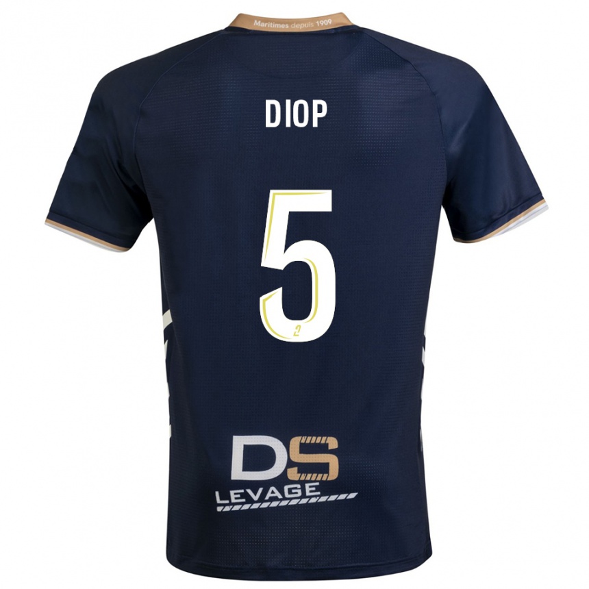 גברים כדורגל Aaron Diop #5 כחול נייבי זהב ג'רזי ביתית 2025/26