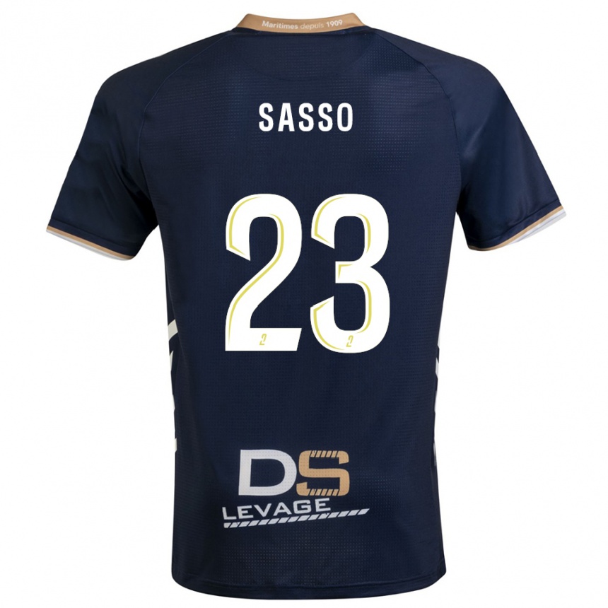 גברים כדורגל וינסנט סאסו #23 כחול נייבי זהב ג'רזי ביתית 2025/26