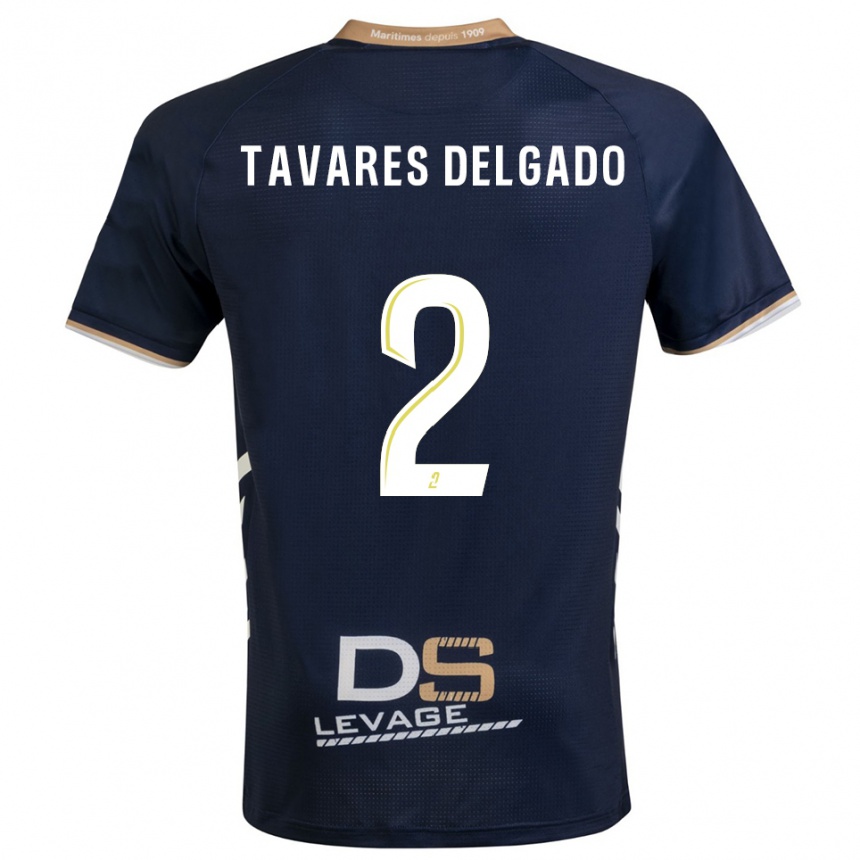 גברים כדורגל Rony Tavares Delgado #2 כחול נייבי זהב ג'רזי ביתית 2025/26