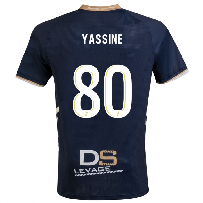 גברים כדורגל Gessime Yassine #80 כחול נייבי זהב ג'רזי ביתית 2025/26