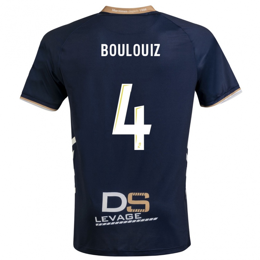 גברים כדורגל Salim Boulouiz #4 כחול נייבי זהב ג'רזי ביתית 2025/26