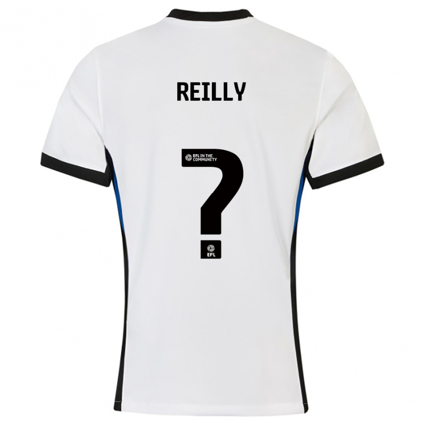 גברים כדורגל Connor Reilly #0 לבן כחול הרחק ג'רזי 2025/26