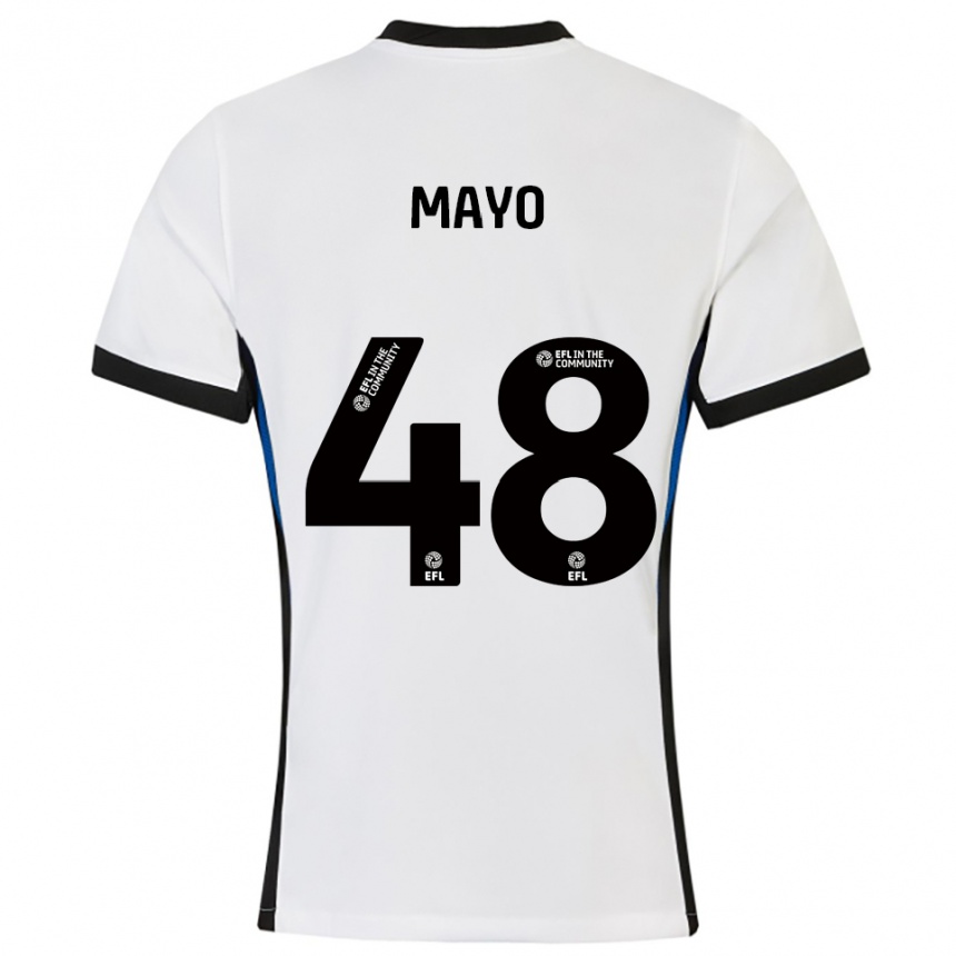 גברים כדורגל בראדלי פול מאיו #48 לבן כחול הרחק ג'רזי 2025/26