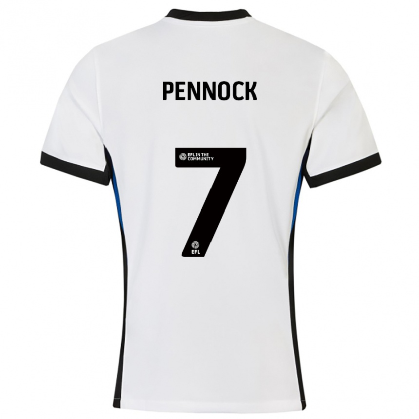 גברים כדורגל ג'ייד פנוק #7 לבן כחול הרחק ג'רזי 2025/26