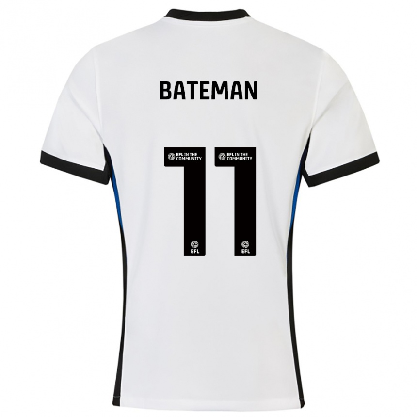 גברים כדורגל ברייר בייטמן #11 לבן כחול הרחק ג'רזי 2025/26