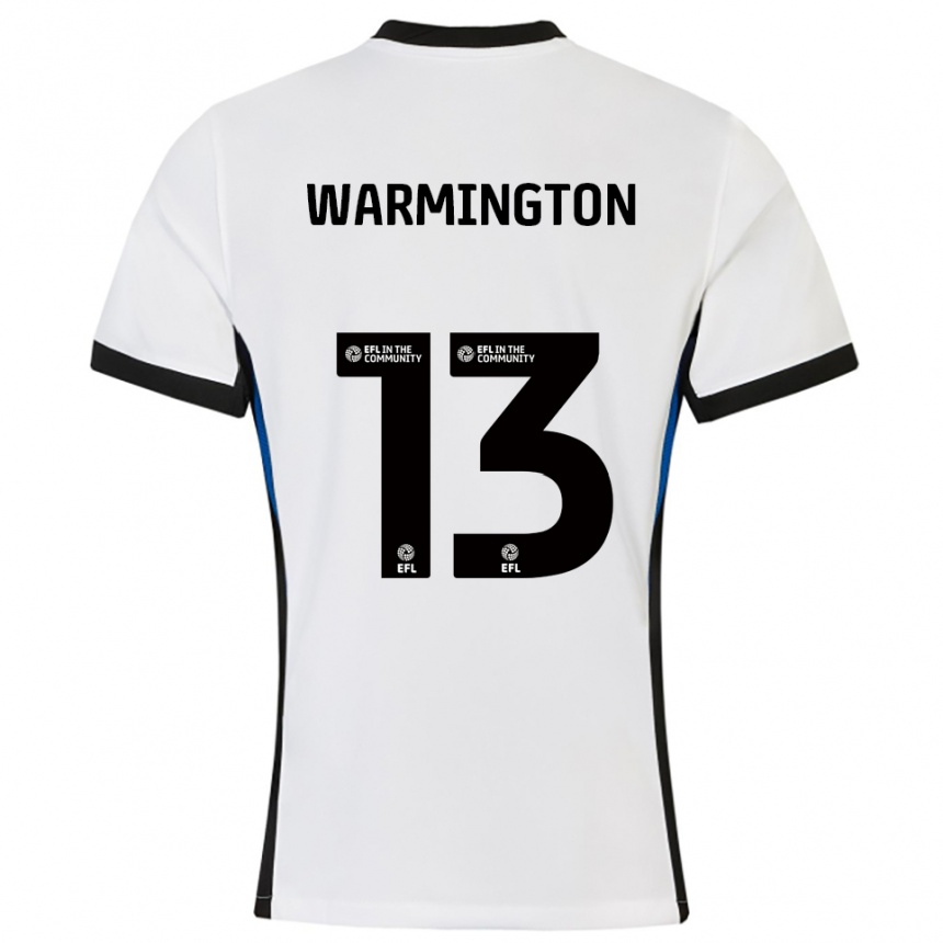 גברים כדורגל טייריס וורמינגטון #13 לבן כחול הרחק ג'רזי 2025/26