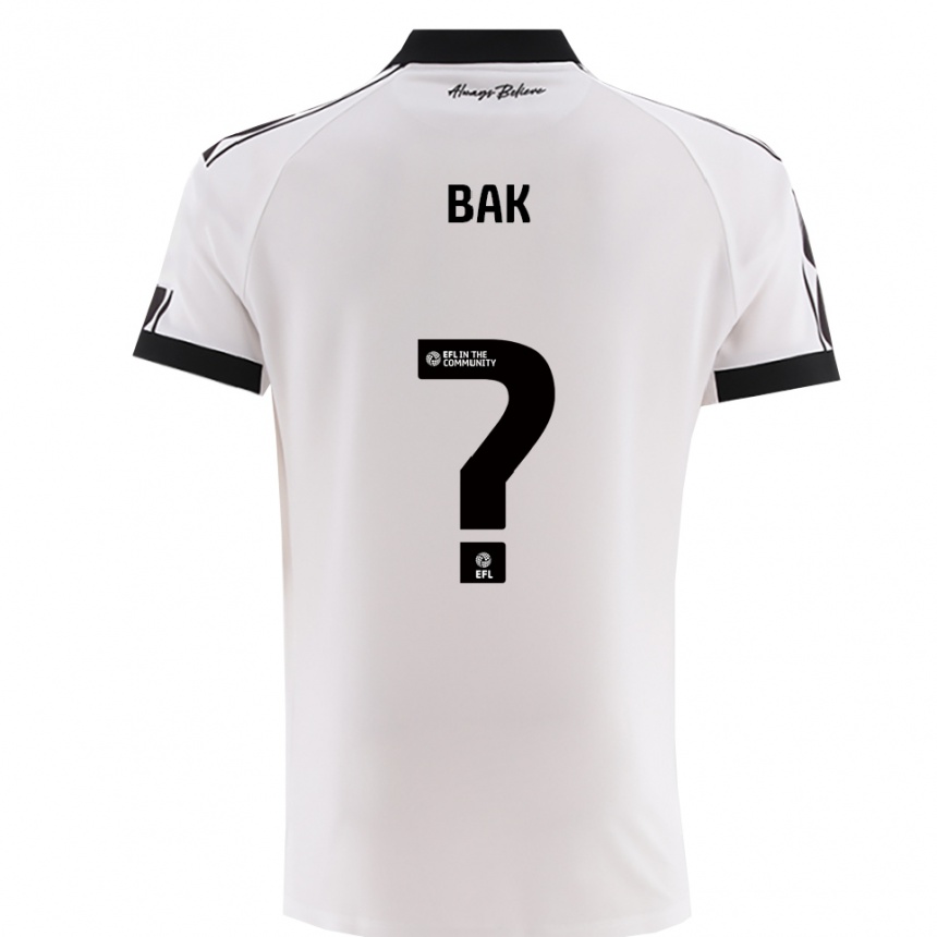 גברים כדורגל Brandon Bak #0 לבן שחור הרחק ג'רזי 2025/26 גברים כדורגל Brandon Bak #0 לבן שחור הרחק ג'רזי 2025/26