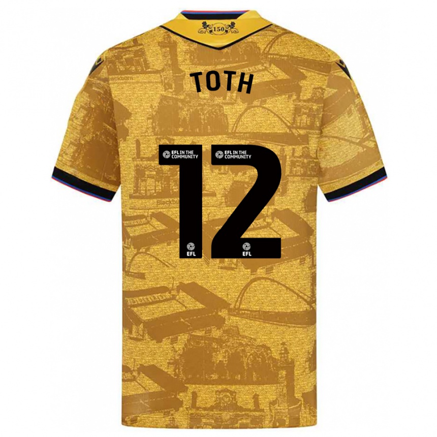 גברים כדורגל באלאז' טוט #12 זהב שחור הרחק ג'רזי 2025/26