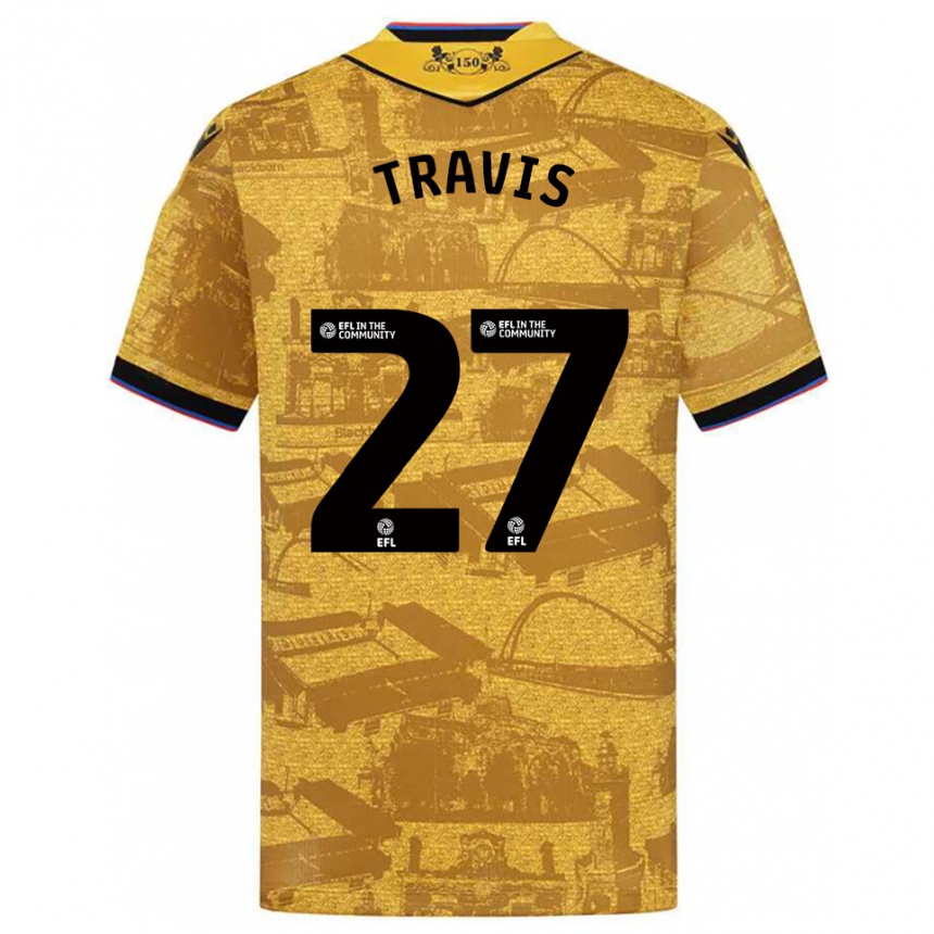 גברים כדורגל לואיס טראוויס #27 זהב שחור הרחק ג'רזי 2025/26