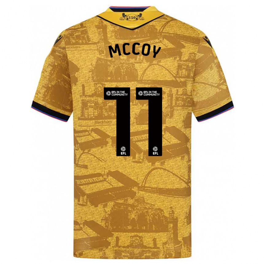 גברים כדורגל Archie Mccoy #11 זהב שחור הרחק ג'רזי 2025/26