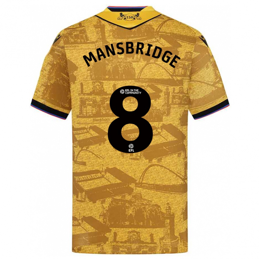 גברים כדורגל טיילר ג׳ייק מנסברידג' #8 זהב שחור הרחק ג'רזי 2025/26