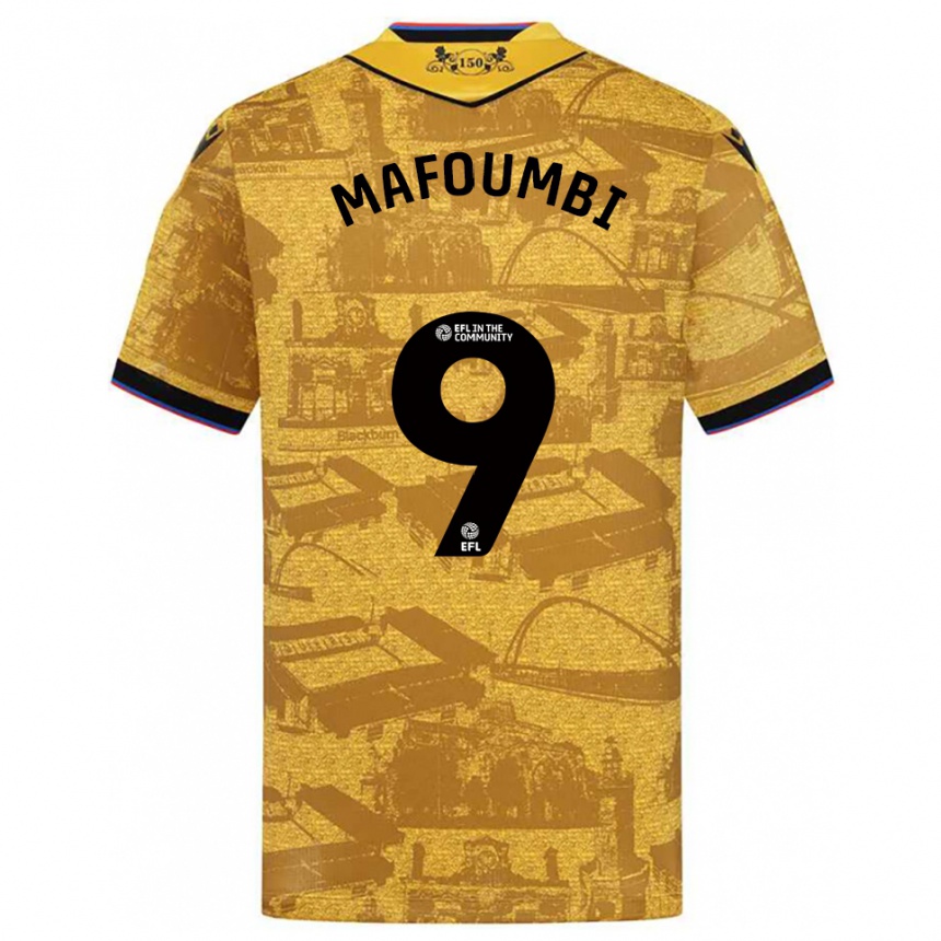 גברים כדורגל Exaucé Mafoumbi #9 זהב שחור הרחק ג'רזי 2025/26 גברים כדורגל Exaucé Mafoumbi #9 זהב שחור הרחק ג'רזי 2025/26