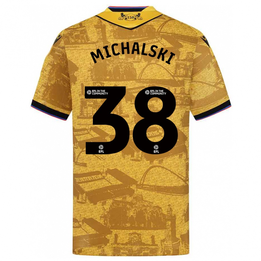 גברים כדורגל ניקולס ג׳ייק מיכאלסקי #38 זהב שחור הרחק ג'רזי 2025/26