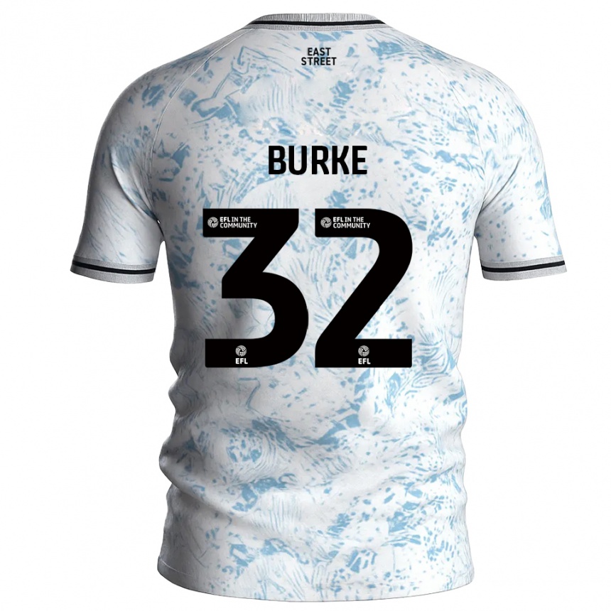 גברים כדורגל ריס בורקה #32 לבן תכלת הרחק ג'רזי 2025/26