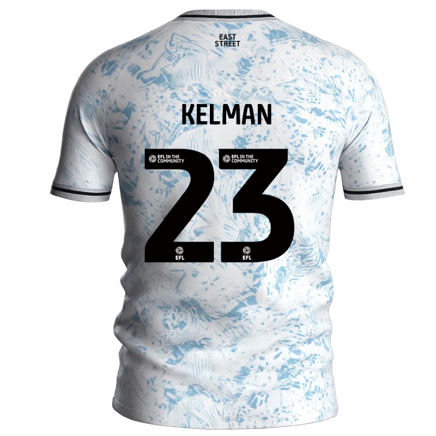 גברים כדורגל צ'ארלי קלמן #23 לבן תכלת הרחק ג'רזי 2025/26