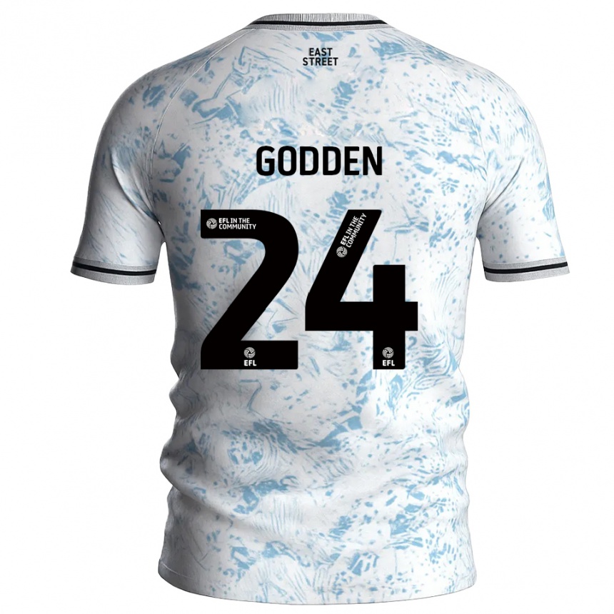 גברים כדורגל מאט גודן #24 לבן תכלת הרחק ג'רזי 2025/26