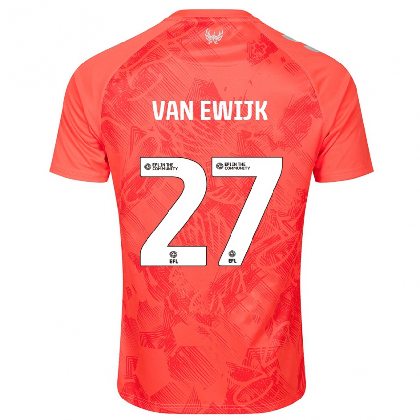 גברים כדורגל מילאן ואן אווייק #27 כתום לבן הרחק ג'רזי 2025/26