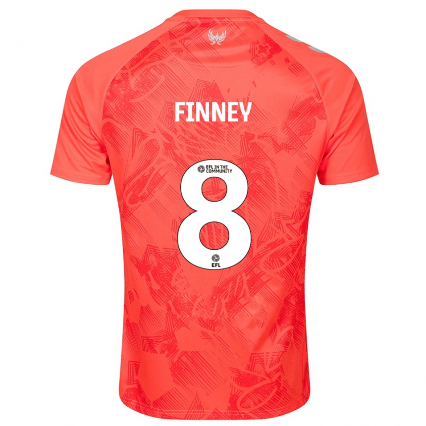 גברים כדורגל צ'ארלי פיני #8 כתום לבן הרחק ג'רזי 2025/26