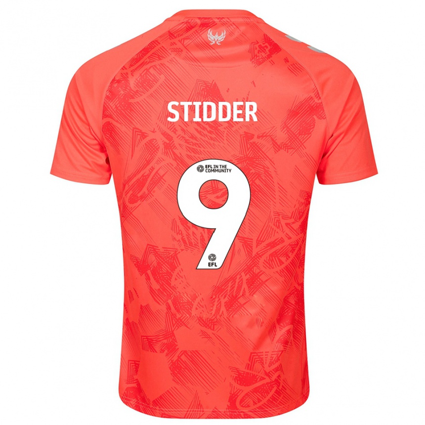 גברים כדורגל Joshua Stidder #9 כתום לבן הרחק ג'רזי 2025/26