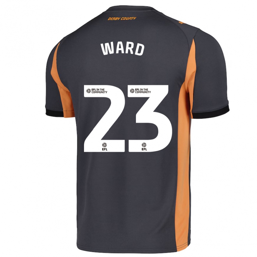 גברים כדורגל Joe Ward #23 אפור כתום שחור הרחק ג'רזי 2025/26