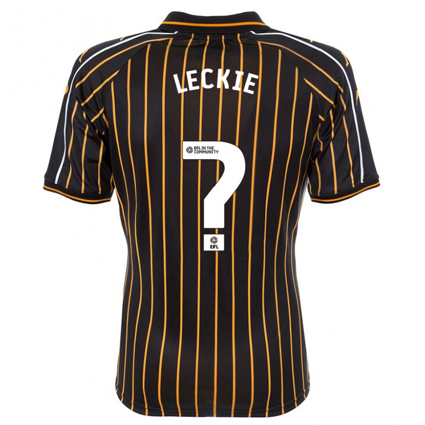 גברים כדורגל Jack Leckie #0 לבן שחור הרחק ג'רזי 2025/26