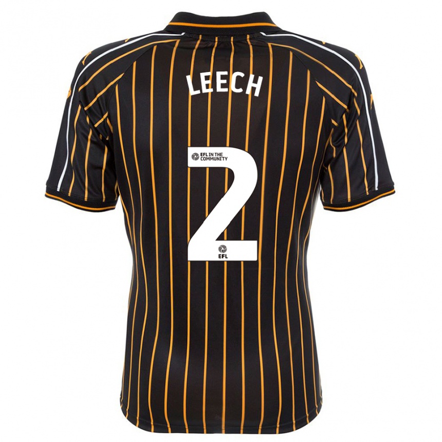 גברים כדורגל Rory Leech #2 לבן שחור הרחק ג'רזי 2025/26