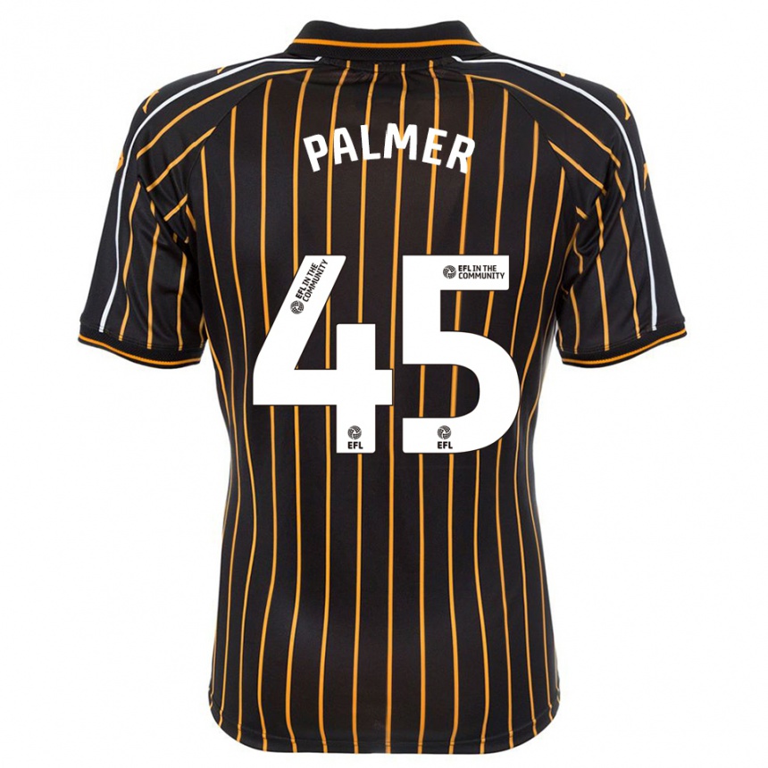 גברים כדורגל קייסי פאלמר #45 לבן שחור הרחק ג'רזי 2025/26