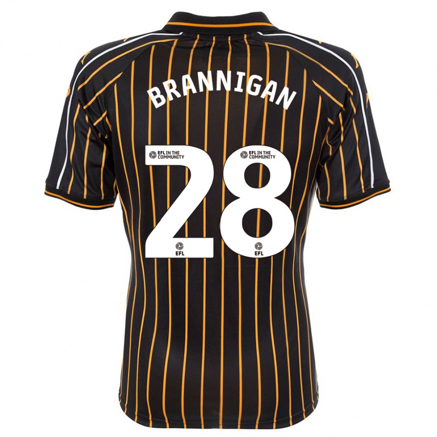 גברים כדורגל Aoife Brannigan #28 לבן שחור הרחק ג'רזי 2025/26